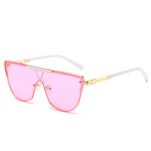 one piece rimless Flat Top Oversized rectangle sun glasses women 2020 new arrivals fashion shades designer metal sunglasses men